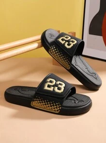 Men's Casual Indoor/Outdoor One-Toe Slippers - Black - View 3
