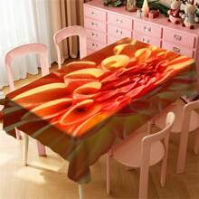 1 Pc Polyester Printed Rectangle Tablecloth, Waterproof, Washable And Reusable Tablecloth Suitable For Outdoor Tables, Picnics, Camping, Dining Tables, Coffee Tables, Desks And Vanities - Ideal Choice For Parties And Holidays - Multicolor - View 37