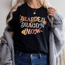 Bearded Dragon Mom Shirt, Pet Reptile Lover Gift, Bearded Dragon Lover Shirt, Bearded Dragon Owner Gift, Beardies Shirt, Pet Bearded Dragon - Black - View 1