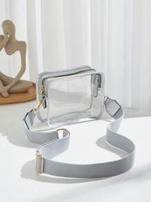 Fashion Transparent Crossbody Bag, Security Friendly, Suitable For Concerts, Adjustable Shoulder Strap, Made Of PVC Transparent Material And PU Leather, Stadium Approved 12*12*37 Clear Transparent Purse Bag For Concerts Sports Events Festivals - Multicolor - View 12