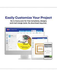 Avery Laser/Inkjet Media Labels, Inkjet/Laser Printers, 1.5 X 2.5, White, 18 Labels/Sheet, 25 Sheets/Pack - one-size - View 4