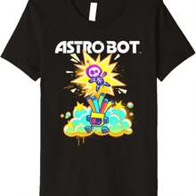 Kids Ripple Junction X Astro Bot Kids Airbrush PlayStation Gaming Premium T-Shirt - 黑色 - 查看 1