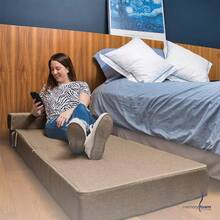 Memory Foam Sofa Cama Cozy Plegable Home (Rosa, Matrimonial) - Café claro - Ver 8