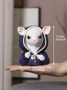 1 szt. Kreatywna doniczka z żywicy zwierzęcej, wazon z owcą, bluza z nadrukiem żywicy z gumowym korkiem do odpływu, dekoracja domu do ogrodu, kształt owcy, dekoracja domu, dekoracja pokoju