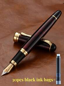 [Customized] Laser Engraved Pen Holder, 1pc Elegant Customized Fountain Pen With 0.5mm Fine Nib, High-Quality Electroplated Craftsmanship, Smooth Writing Experience, Refillable Ink Cartridge, Includes 30pcs 2.6mm Ink Cartridges, Great Daily Writing/Calligraphy Gift For Coworkers, Family, Back To School, Valentine's Day, Christmas, Father's Day, Teacher's Day, Thanksgiving, Christmas, Mother's Day, Birthday, Personalized Gifts - Multicolor - View 15