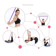2/1pc/Set Yoga Resistance Bands, Elastic Bands For Fitness, TPE Training Stretch Bands, Pilates Latex Pull Rope - Multicolor - View 8