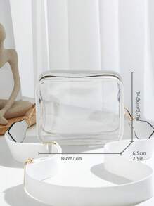 Fashion Transparent Crossbody Bag, Security Friendly, Suitable For Concerts, Adjustable Shoulder Strap, Made Of PVC Transparent Material And PU Leather, Stadium Approved 12*12*37 Clear Transparent Purse Bag For Concerts Sports Events Festivals - Multicolor - View 7
