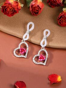 Adjustable Fake Nipple Rings Faux Nipple Dangles With Rose, Heart, Butterfly, & Clear Rhinestones, Non Piercing Nipple Jewelry, Fake Nipple Rings | Fake Nipple Piercings Valentines For Couples Daily Wear