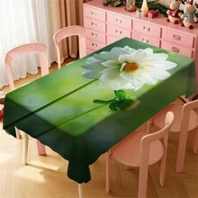 1 Pc Polyester Printed Rectangle Tablecloth, Waterproof, Washable And Reusable Tablecloth Suitable For Outdoor Tables, Picnics, Camping, Dining Tables, Coffee Tables, Desks And Vanities - Ideal Choice For Parties And Holidays - Multicolor - View 20