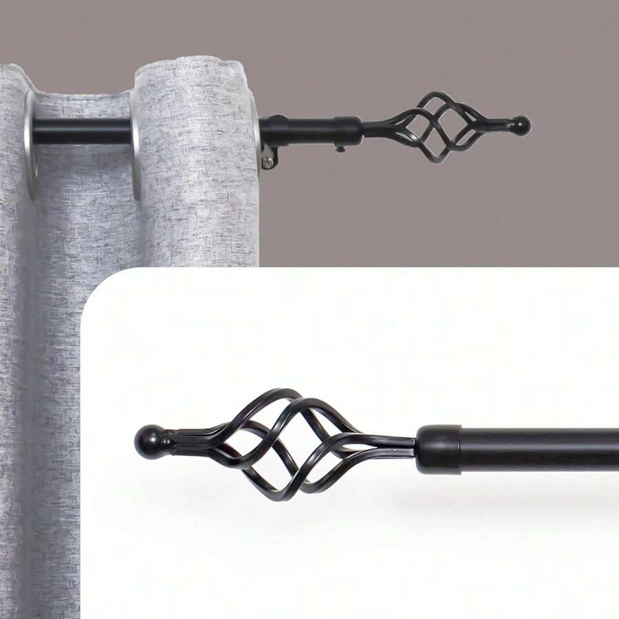 Curtain Window Rods - 黑色 - 查看 1