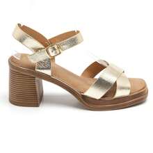 女士凉鞋 时尚凉鞋 夏季女士凉鞋 - 金色 - 查看 3