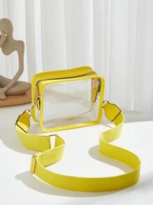 Fashion Transparent Crossbody Bag, Security Friendly, Suitable For Concerts, Adjustable Shoulder Strap, Made Of PVC Transparent Material And PU Leather, Stadium Approved 12*12*37 Clear Transparent Purse Bag For Concerts Sports Events Festivals - Multicolor - View 14
