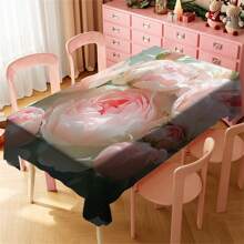 1 Pc Polyester Printed Rectangle Tablecloth, Waterproof, Washable And Reusable Tablecloth Suitable For Outdoor Tables, Picnics, Camping, Dining Tables, Coffee Tables, Desks And Vanities - Ideal Choice For Parties And Holidays - Multicolor - View 41