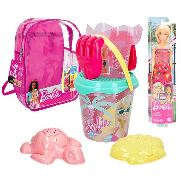 Color Baby Barbie Set cubo a c/muñeca, accesorios y mochila transporte ✅ Entrega 24/48h a España (península)