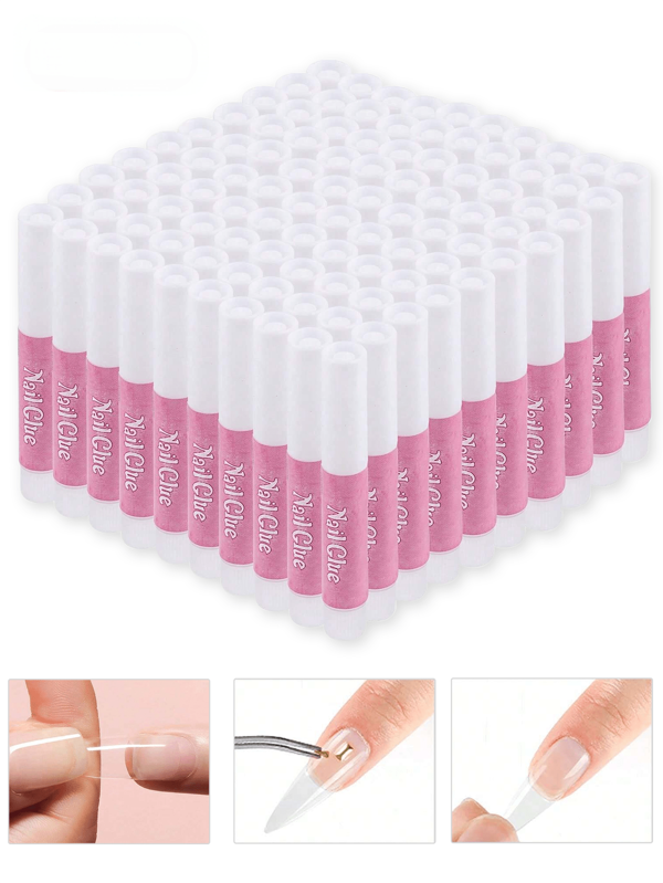 Pegamento para uñas, pegamento para uñas extra fuerte para uñas acrílicas de larga duración, pegamento profesional para puntas de uñas, pegamento para uñas postizas, adhesivo para uñas postizas de 2g/0.07 oz/pieza