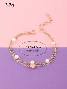 1 buc. Brățară minimalistă la modă cu fluture, strat dublu, potrivită pentru purtare zilnică și vacanță