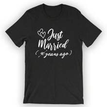 Unisex Just Married (40 Years Ago) T-Shirt Anniversary Shirt