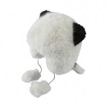 Women Warm Faux Fur Hat Solid Color/Contrast Color Soft Winter Hat For Outdoor Activity - Black and White Color Matching - View 1