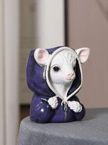 1 szt. Kreatywna doniczka z żywicy zwierzęcej, wazon z owcą, bluza z nadrukiem żywicy z gumowym korkiem do odpływu, dekoracja domu do ogrodu, kształt owcy, dekoracja domu, dekoracja pokoju