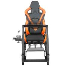 Racing Wheel Stand Foldable With Wheels For Logi Tech G923/G920/G29, Heavy Duty Steel Driving Simulator Cockpit-Thrust Master T248P, Fanatec, Hori, Compact, Steering Wheel Bracket & Foot Pedal Adjustable, Movable Wheels Heavy-Duty Frame Standard GT/Formula SeatingMax Load 330 LBS - Large Base With Wheels - View 8
