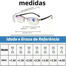 000 Óculos De Leitura Blue Light Blocking Reading Glasses Men TR90 Square Frame Sports Presbiopia Antifadiga Para Computador - blue blocker - Visão 6