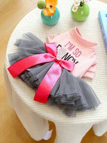 1 pieza Ropa para mascotas para perros y gatos pequeños, conjunto de ropa para mascota lindo y con estilo para cachorros, atuendo de moda cómodo y cálido para otoño/invierno