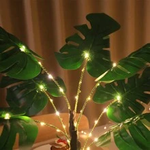 1pc LED Turtle Back Leaf Tree Lamp Simulation Small Tree Lamp Romantic Small Table Lamp Suitable For Indoor Decoration Scene Decoration, Home And Party Atmosphere Decoration Gifts Birthday Graduation