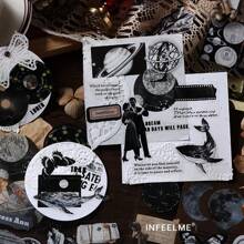 Vintage florale Schmetterling Natur Poesie Briefmarke Dekorative Aufkleber für Scrapbooking, Trash Journal, DIY Handwerk, Album, Handy-Hülle, Notizbuch, Kalender, Notizblock, Schulmaterial, Rückkehr zur Schule