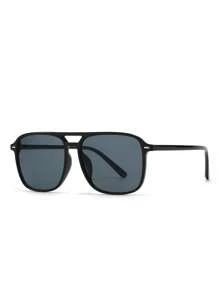 1pc Men's Geometric Pattern Decor Casual Beach Fashion Glasses, All-Season Fashion