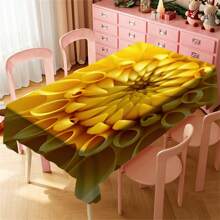 1 Pc Polyester Printed Rectangle Tablecloth, Waterproof, Washable And Reusable Tablecloth Suitable For Outdoor Tables, Picnics, Camping, Dining Tables, Coffee Tables, Desks And Vanities - Ideal Choice For Parties And Holidays - Multicolor - View 43