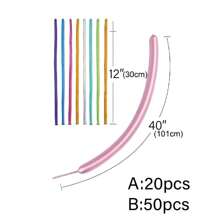 10/20/50/100pcs Metallic Long Balloons,Christmas