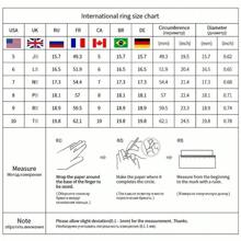 女士婚礼美丽魅力时尚女士 925 纯银戒指珠宝可爱情人礼物 - 銀色 - 查看 4