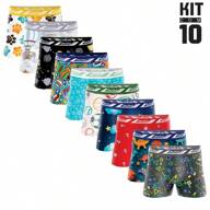 Kit 10 Cueca Box Boxer Infantil Estampada Desenho Meninos Criança