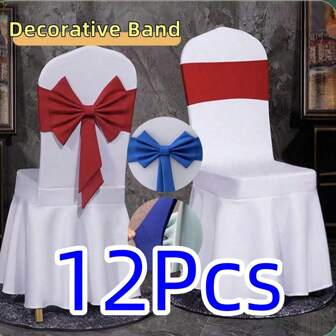 1/5/12 pezzi Nuovi Nastri decorativi per schienale di sedia con fiocco spessi 300G, morbidi e durevoli, alta elasticità, rimovibili, resistenti agli schizzi, rinnovo sedie, coprisedia, coprisedia da pranzo, copridivano, coprisedia universali, eleganti, decorativi, sedie economiche, coprisedia da pranzo, decorazione per la casa, ritorno a scuola, Natale, Ognissanti, decorazione tavolo da pranzo, decorazione stanza, decorazioni natalizie, per sala da pranzo, soggiorno, matrimonio, festa, festival, conferenza, banchetto, matrimonio, decorazione per la casa