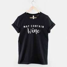 Bridal Party Shirts - Bride Party T-Shirts - Bachelorette Party Shirts - May Contain Wine T-Shirt - Hen Party T-Shirts - Black - View 1