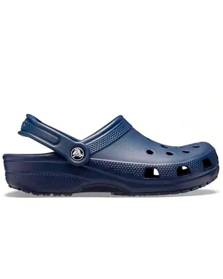 Crocs 镂空经典木屐 - 女士日常休闲舒适穿孔便鞋 - Navy - 查看 1