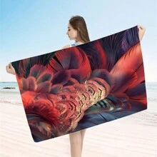 1 件超大孔雀羽毛印花超细纤维沙滩巾 - 快干、不粘、超柔软、亲肤、便携，适合趣味旅行、瑜伽、野餐和泳池派对母亲节鲜花、给妈妈的个性化礼物、最后一分钟的礼物、母亲节创意、母亲节礼物、给妈妈的手工卡片、50 美元以下最佳母亲节礼物夏季、节日 - 彩色 - 查看 12