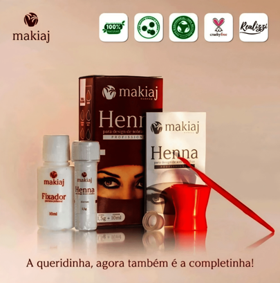 Makiaj Henna Sobrancelhas Makiaj Alto Rendimento Com Fixador Festa Junina