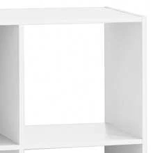 WELLHOME - Prateleiras de madeira branca com 4 compartimentos. Envio grátis em 24/72h - Branco - Ver 6
