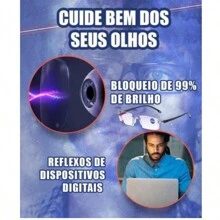 000 Óculos De Leitura Blue Light Blocking Reading Glasses Men TR90 Square Frame Sports Presbiopia Antifadiga Para Computador - blue blocker - Visão 10