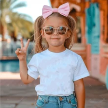 T-Shirt Children's Tshirt Youth Baby Unisex Cotton100% Casual Walk Jesus - 白色 - 查看 2