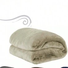 Double Blanket, Standard/Queen, Anti-Allergy, Various Colors, 2.20x1.80 - 淺褐色的 - 查看 2