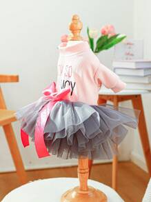 1 pieza Ropa para mascotas para perros y gatos pequeños, conjunto de ropa para mascota lindo y con estilo para cachorros, atuendo de moda cómodo y cálido para otoño/invierno