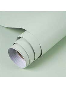 1 Roll - Easy-Apply Light Green Self-Adhesive Vinyl Wallpaper - Waterproof & Removable PVC Contact Paper, Perfect For Kitchen Cabinets, Bedroom, Living Room Furniture Makeover, Stylish Peel & Stick Design - Green - View 11