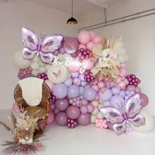 159 unid. globos de látex morado, blanco, rojo, rosa y decoraciones con mariposas, adecuados para cumpleaños, bodas, despedidas de soltera, graduaciones, aniversarios, verano, spa, Año Nuevo, San Valentín, Navidad, fiestas temáticas, fondos, decoraciones del hogar - multicolor - Ver 10