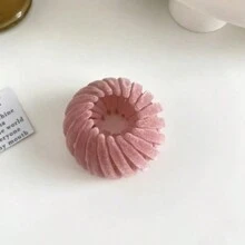 1 Pince à cheveux magique, support de queue de cheval, accessoire de cheveux simple monochrome pour boule de personne nonchalante, pince à chignon, lisseur de cheveux pour femme, boucle de fixation pour queue de cheval haute, pince de préhension pour personne nonchalante, accessoire de cheveux moelleux. Rentrée scolaire