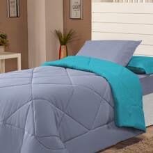 4 Piece Kit Double-Sided Single Duvet + 2 Piece Sheet Set - /gray - View 1