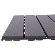 YUNRUX 22 PCS Interlocking Flooring Deck Tiles Garden Decking Déco 30x30cm Plastic Composite Panels For Patio Decks - Xám - Xem 6