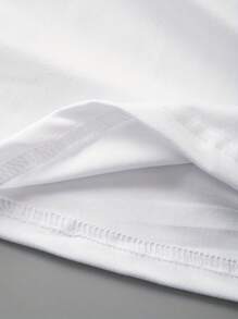 夏季上衣，女士夏季复古“Mamacita Needs Margarita”图案短袖圆领休闲T恤，印花T恤，夏季上衣，女士夏季款，夏季，印花T恤，女士上衣 - 白色 - 查看 6