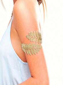 2pcs/Set New Punk Street Style Hollow Multi-Layer C-Shape Bangle Bracelet, Roman Goddess Tree Branch & Leaf Open Cuff Bracelet For Women